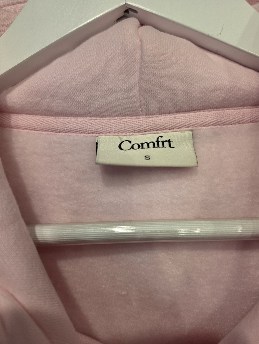 Comfrt NWT Cloud Full Zip Hooded Sweatshirt Powder Pink Women's  Small Oversized - Picture 13 of 16